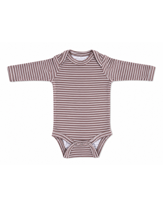 Stone Stripe Long Sleeve Onesie